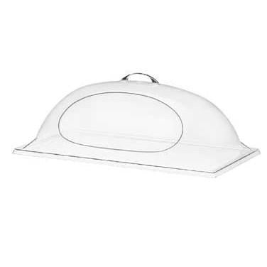 Cal-Mil 324-10 Dome Chafer & Display Cover with 1 Side Cut Out, 4.5" H