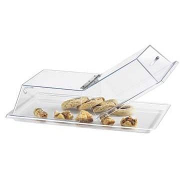 Cal-Mil 328-13 Clear Standard Rectangular Bakery Tray Cover with Center Hinge - 13"W