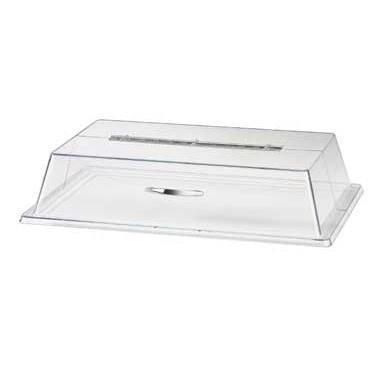 Cal-Mil 329-12 Clear Standard Rectangular Bakery Tray Cover with Long Hinge - 12"W