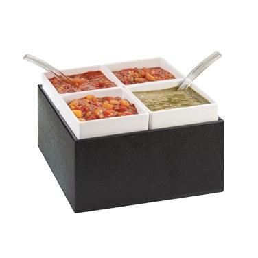 Cal-Mil 3369-13 10.5" Square Chilled Server - 7", ABS plastic base, black