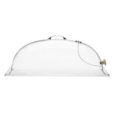 Cal-Mil 339-12 Classic Clear Dome Display Cover with Single End Opening and Door