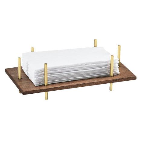 Cal-Mil 3718-46 Mid-Century Napkin Holder with Brass Frame