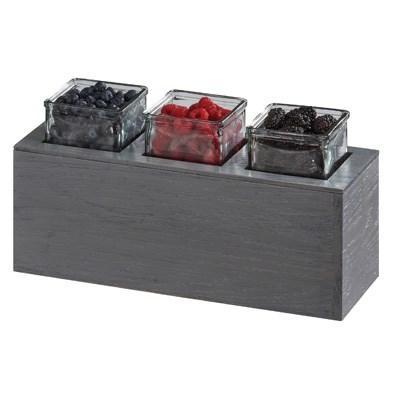 Cal-Mil 3836-3-83 Ashwood Gray Oak Action Station Glass Jar Unit