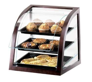 Cal-Mil P255-52S Westport Three Tier Euro Style Wood Trim Display Case with Front Door