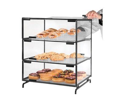 Cal-Mil PC300-13 Three Tier Black Pastry Display Case - 16" X 23" X 20"