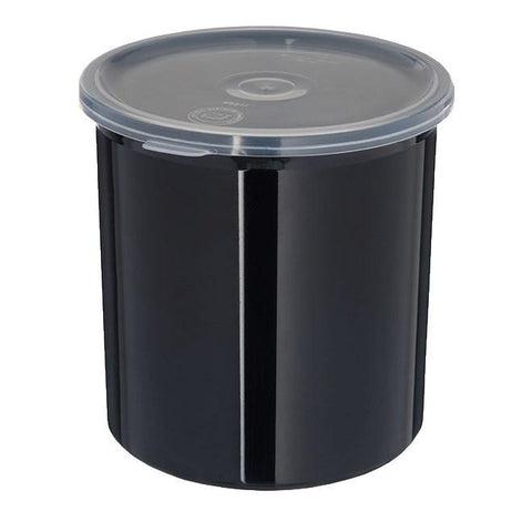 Carlisle 030103 1.2 Qt Classic Crock, Snapon Lid, Black