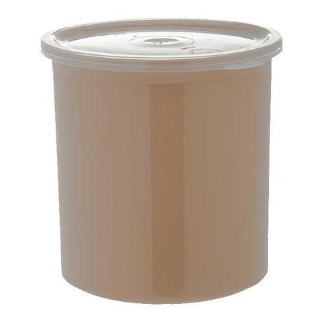 Carlisle 030106 1.2 Qt Classic Crock, Snapon Lid, Beige