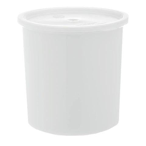 Carlisle 030202 2.7 Qt Classic Crock, Snapon Lid, White