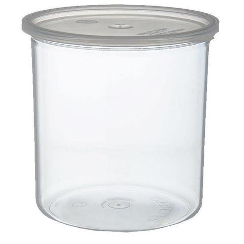 Carlisle 030207 2.7 Qt Classic Crock, Snapon Lid, Clear