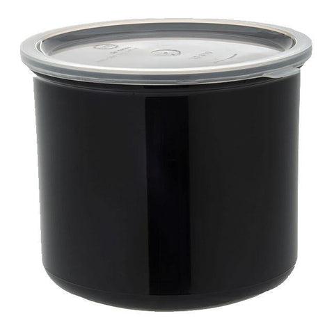 Carlisle 030403 4 Qt Classic Crock, Snapon Lid, Black