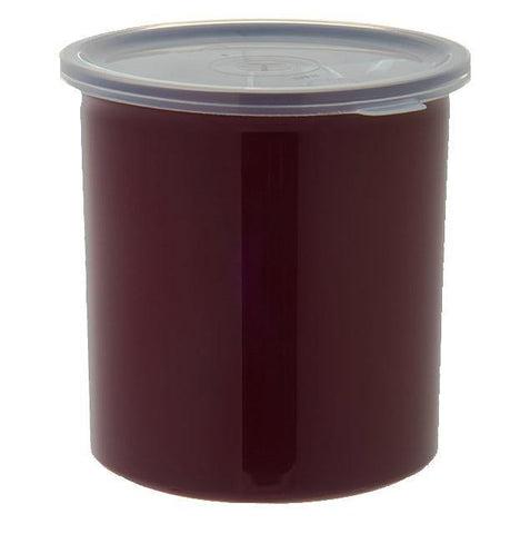 Carlisle 034101 1.2 Qt. Brown Poly-Tuf Round Crock with Lid