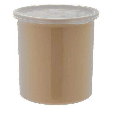 Carlisle 034106 1.2 Qt. Beige Poly-Tuf Round Crock with Lid