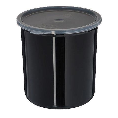 Carlisle 034203 2.7 Qt. Black Poly-Tuf Round Crock with Lid