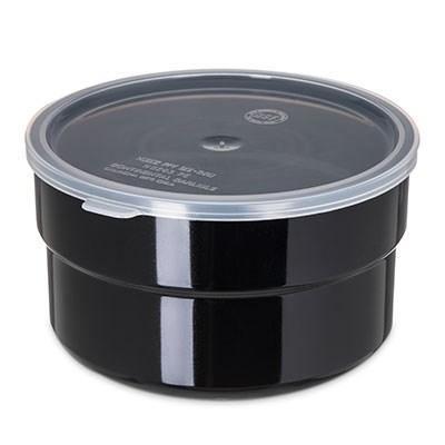 Carlisle 036503 1.5 Qt. Black Supreme Crock with Lid