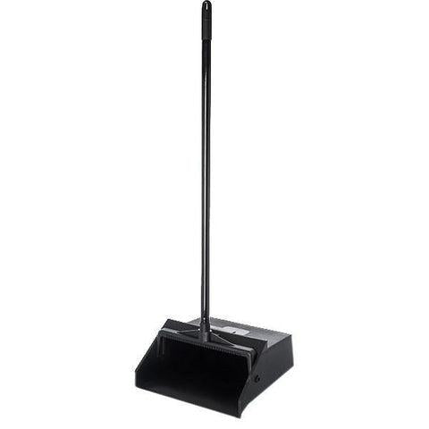 Carlisle 36141003-1 12" Duo-Pan Lobby Dust Pan - Metal Handle, Black