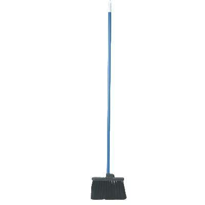 Carlisle 3686403 Escoba industrial ligera Duo-Sweep de 11" con cerdas negras sin bandera y mango de 48"