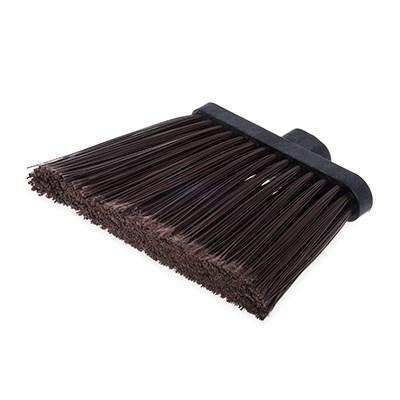 Carlisle 3686701 Duo-Sweep 12" Medium Duty Angled Broom Head with Brown Flagged Bristles