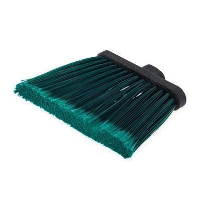 Carlisle 3686709 Duo-Sweep 12" Medium Duty Angled Broom Head with Green Flagged Bristles