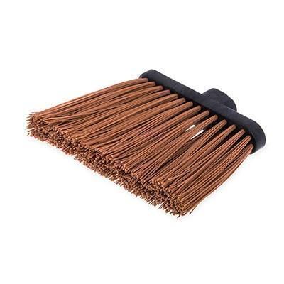Carlisle 3686825 Duo-Sweep Cabezal de escoba en ángulo resistente de 12" con cerdas marcadas en color canela