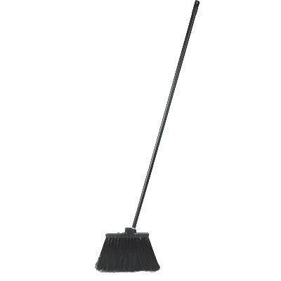 Carlisle 3688403 Escoba de almacén Duo-Sweep de 13" con cerdas negras sin bandera y mango de 48"