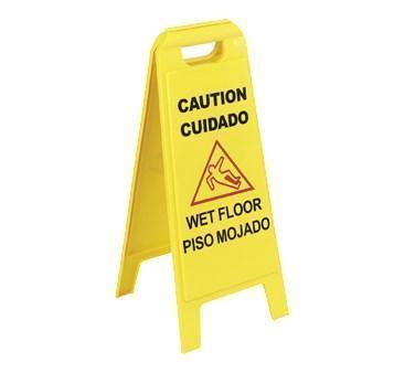 Carlisle 3690000 Señal de seguridad para piso mojado - 11x25" 2 caras, amarillo