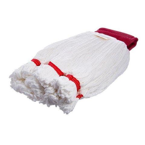 Carlisle 36942002 Wet Mop Head - Looped End, Microfiber Yarn, Red/White