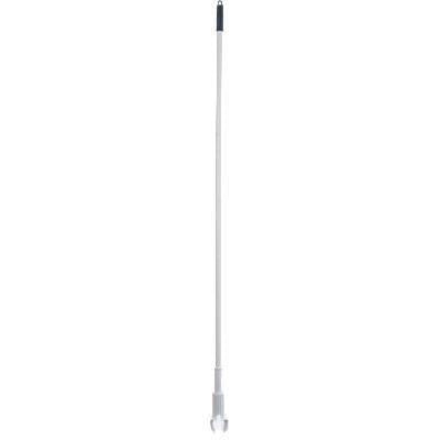 Carlisle 36947502 Mango para trapeador estilo mandíbula de fibra de vidrio blanco de 60" con cabezal de plástico