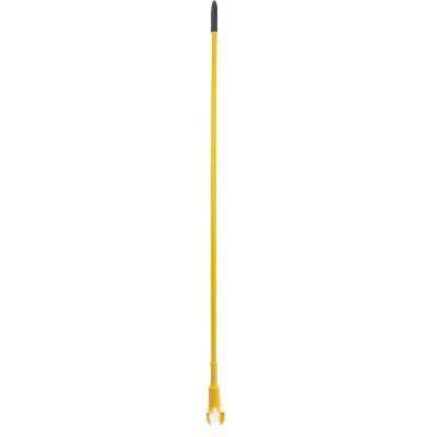 Carlisle 36947504 60" Yellow Fiberglass Jaw Style Mop Handle with Plastic Head