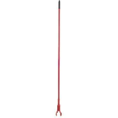 Carlisle 36947505 Mango para trapeador estilo mandíbula de fibra de vidrio rojo de 60" con cabezal de plástico