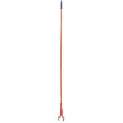 Carlisle 36947524 Mango para trapeador estilo mandíbula de fibra de vidrio naranja de 60" con cabezal de plástico