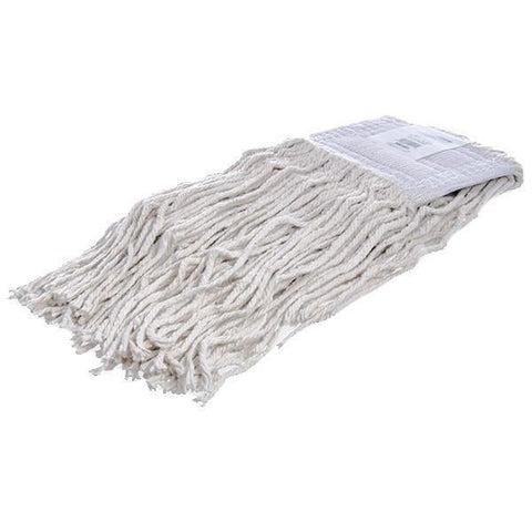 Carlisle 369814B00 Wet Mop Head - #20, 4 Ply, Cut-End, White Cotton Yarn