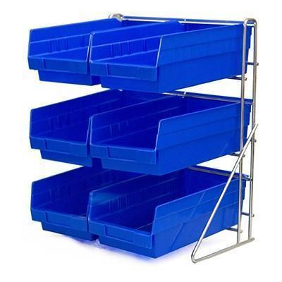 Carlisle 381206LG Condiment Organizer with (6) Bins, 12" X 14" X 18", Blue