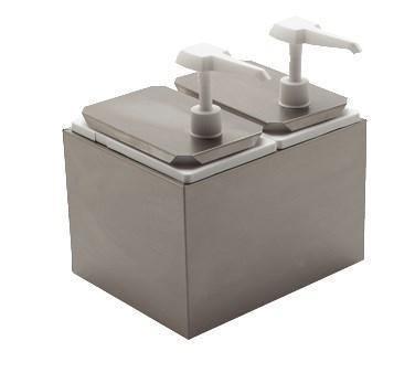 Carlisle 38502 5 Qt. Condiment Dispenser Rail with 2 Standard Pumps