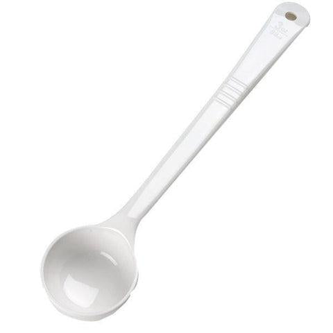Carlisle 397002 Measure Misers 3 Oz. White Long Handle Portion Spoon