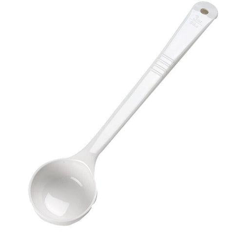 Carlisle 397002 Measure Misers 3 Oz. White Long Handle Portion Spoon