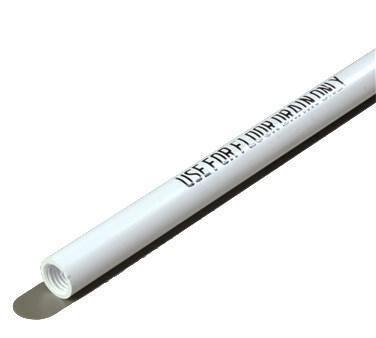 Carlisle 4023700 48" White Plastic Floor Drain Handle - Threaded, Bilingual Imprint