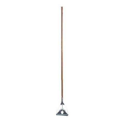 Carlisle 4034000 63" Quick-Change Mop Handle - Metal Head, Wood Handle