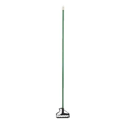 Carlisle 4166409 60" Quik-Release Mop Handle with Plastic Head, Fiberglass, Green