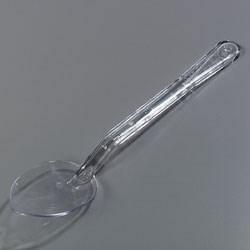 Carlisle 442007 13"L Solid Serving Spoon - Plastic, Clear