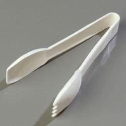 Carlisle 460602 Carly 6" White Plastic Salad Tongs