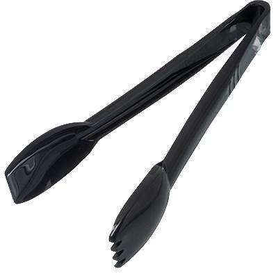 Carlisle 460903 Carly 9" Black Plastic Salad Tongs