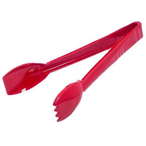 Carlisle 460905 Carly 9" Red Plastic Salad Tongs