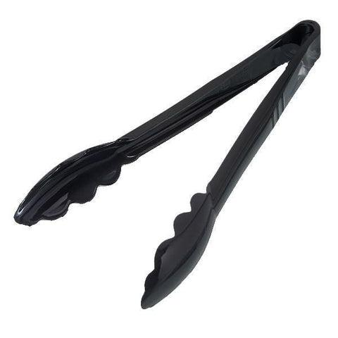 Carlisle 470903 Carly 9" Black Plastic Utility Tongs