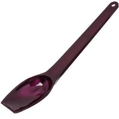 Carlisle 50901 11" Salad Spoon with Flat Edge, Plastic, Brown