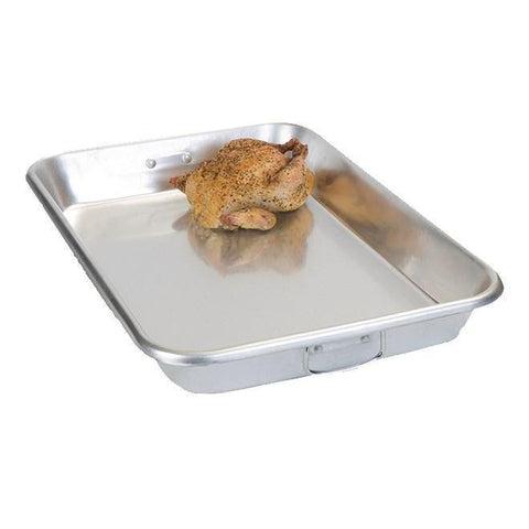 Carlisle 601923 19 Qt. Aluminum Bake Pan with Drop Handles - 26" X 18" X 3-1/2"