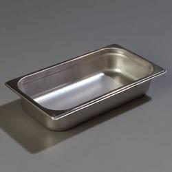 Carlisle 607132 Durapan 1/3 Size 2-1/2" Deep Anti-Jam Steam Table Pan,24 Gauge