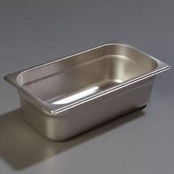 Carlisle 607134 Durapan 1/3 Size 4" Deep Anti-Jam Steam Table Pan, 24 Gauge