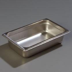 Carlisle 607142 Durapan Quarter Size 2-1/2" Deep Steam Table Pan, Stainless