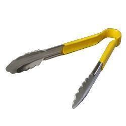 Carlisle 60756004 9-1/2" Stainless Utility Tongs, Yellow