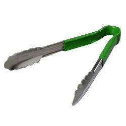 Carlisle 60756009 9-1/2" Stainless Utility Tongs, Green